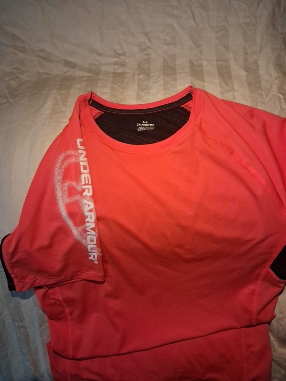 Under Armour Neon Coral Short Sleeve Performance Shirt